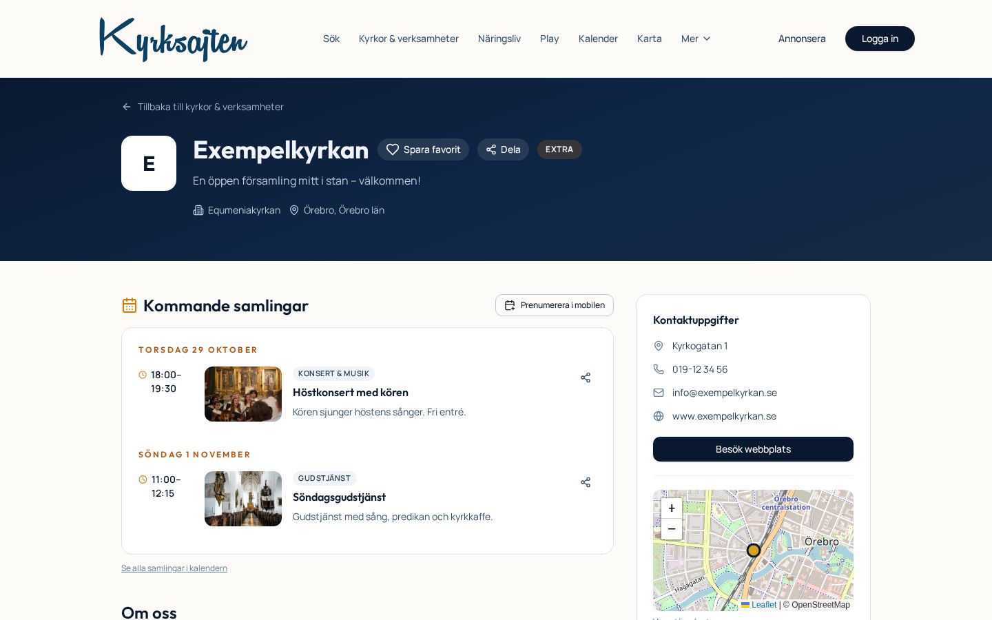 Märket Extra och bilder i kalendern